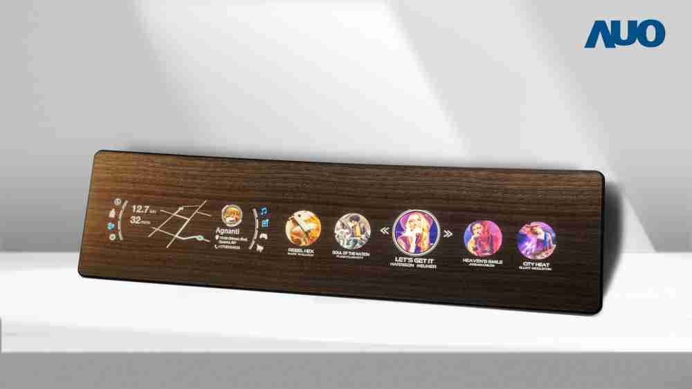 CG电子研发全球最高穿透度达80%的AmLED木纹显示器，，，可于使用时呈现高亮度、、、清晰可见的信息，，，，并在不使用时回归为单纯的饰板，，节能兼具美观