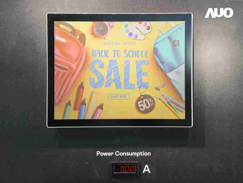 CG电子展示胆固醇液晶超低耗能户外全彩显示器，，ChLC（胆固醇液晶）以双稳态技术使静态显示零功耗，，，具省电、、高彩度、、、环保的特性，，，，还整合软硬件系统解决方案，，，，可透过单一云端平台管理