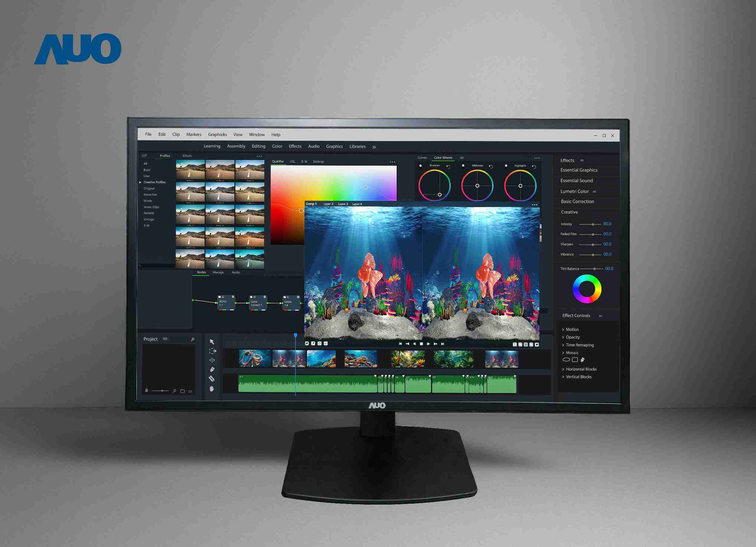 CG电子开发32吋2D/3D专业桌上型显示器，，拥有8K4K超高分辨率，，并以低串扰算法优化3D显示效果，，搭载自动眼球追踪功能，，，能实时调整3D图像，，，，进行实时2D与3D无缝共存窗口，，提供图像设计工作者突破二维接口的崭新工作氛围与效率